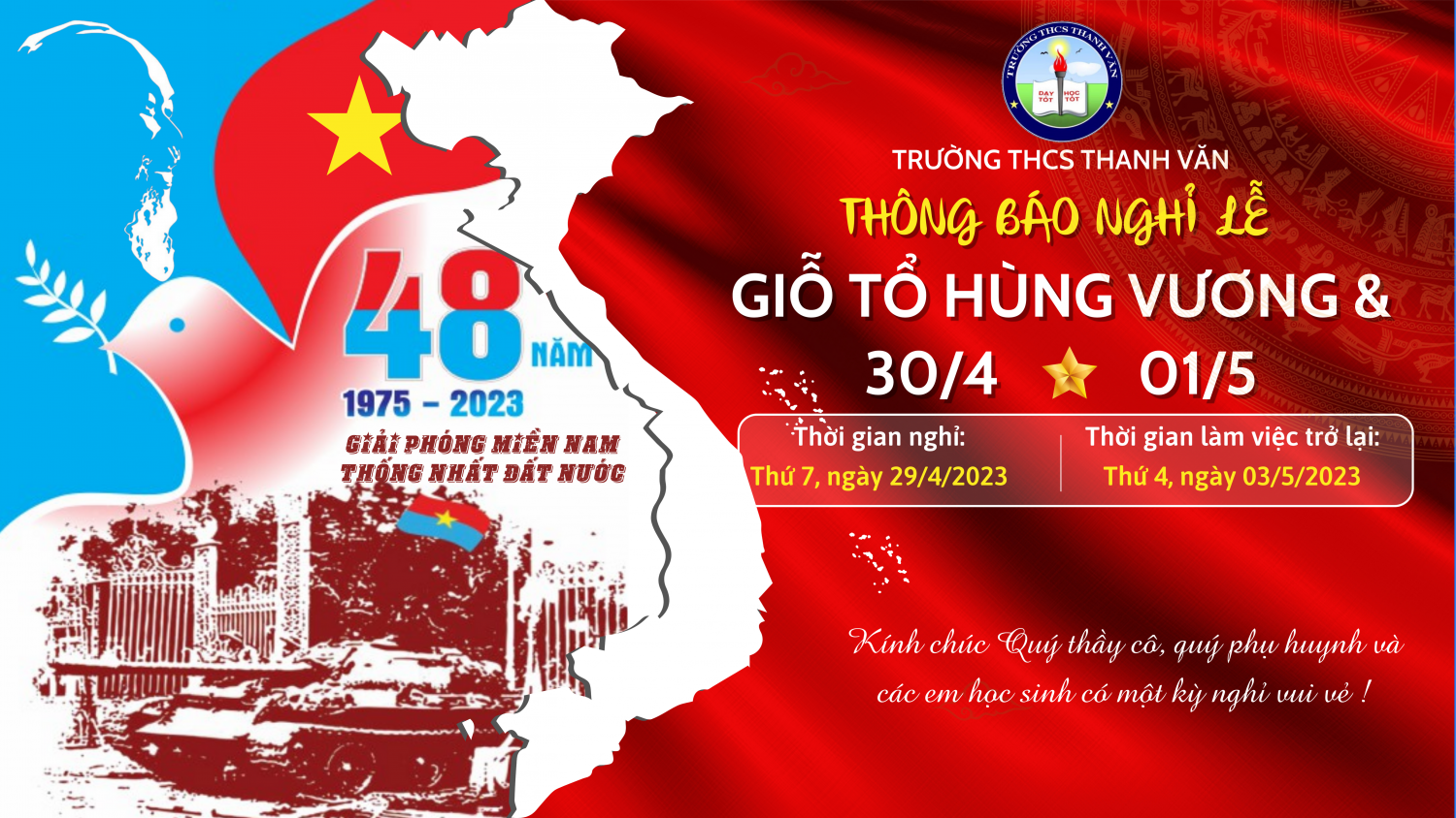 Bản sao của Thông báo nghỉ lễ 304